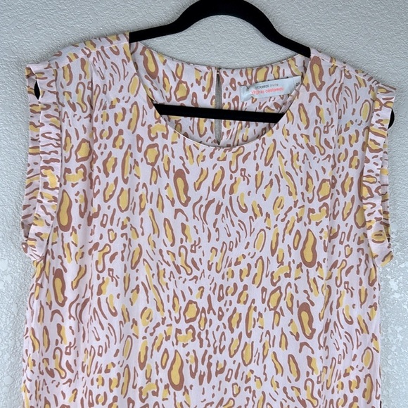 Virginie Castaway Leopard Print Casual Summer Spring Sheath Dress Size Large - Picture 2 of 8